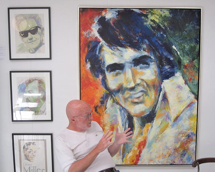 Elvis portræt malet af portrætmaler Peter Simonsen