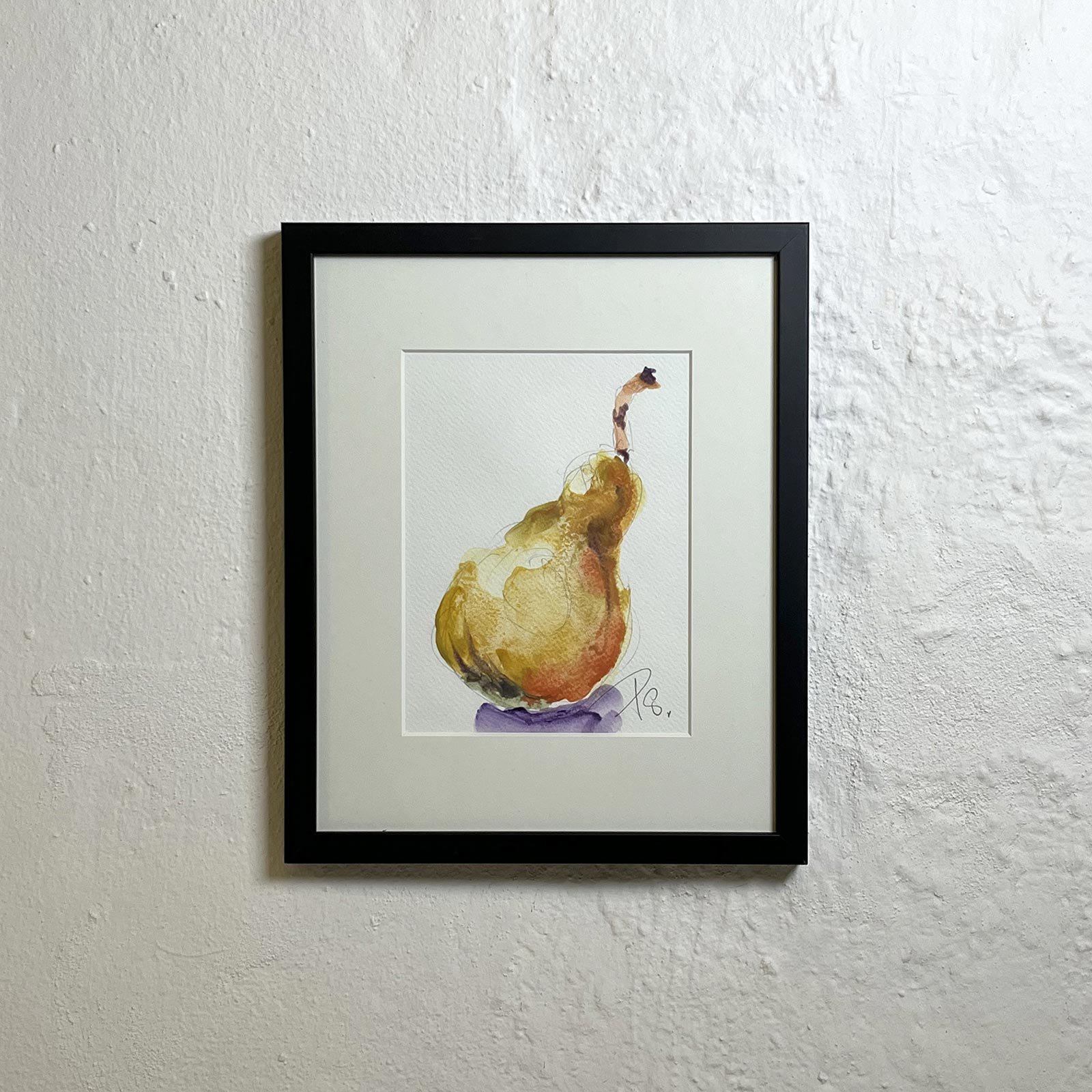 Pære - akvarel malet af billedkunstner Peter Simonsen.