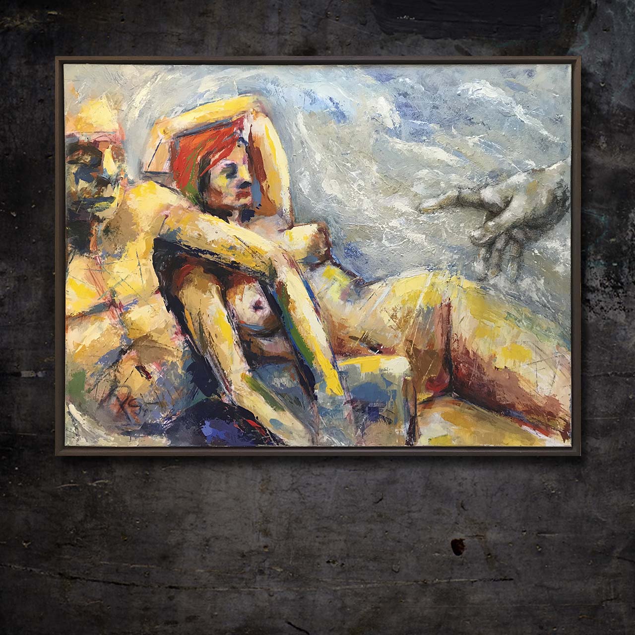 Amor fati - malet af billedkunstner Peter Simonsen. Akryl på lærred.