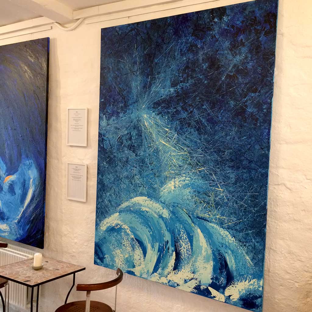 Maleriet med titlen 'The Creation RMS& Dag2' er malet af billedkunstner Peter Simonsen. Akryl på lærred. Format: 130 x 180 cm