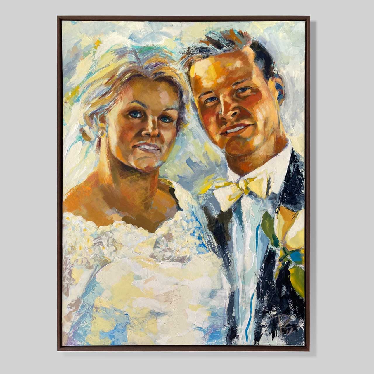 Portræt af Heidie og Jan Edelgaard malet af Peter Simonsen i 2021. Format: 90 x 120 cm.