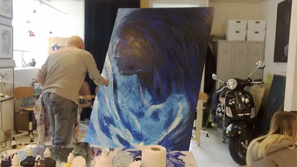 Forberedelserne til kunstværket ‘The Creation - Religion, Myth, Science &’ skabt af billedkunstner Peter Simonsen